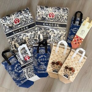 Chagee Reusable Canvas Tote Bags & Cooler Bags